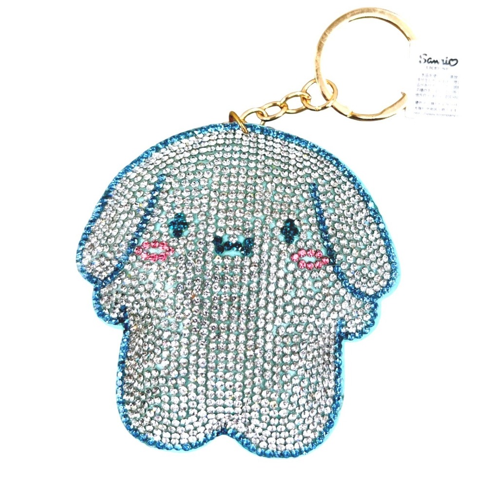 Sanrio Cinnamoroll Keychain Potetan Rhinestone Mascot NWT Kawaii Bling